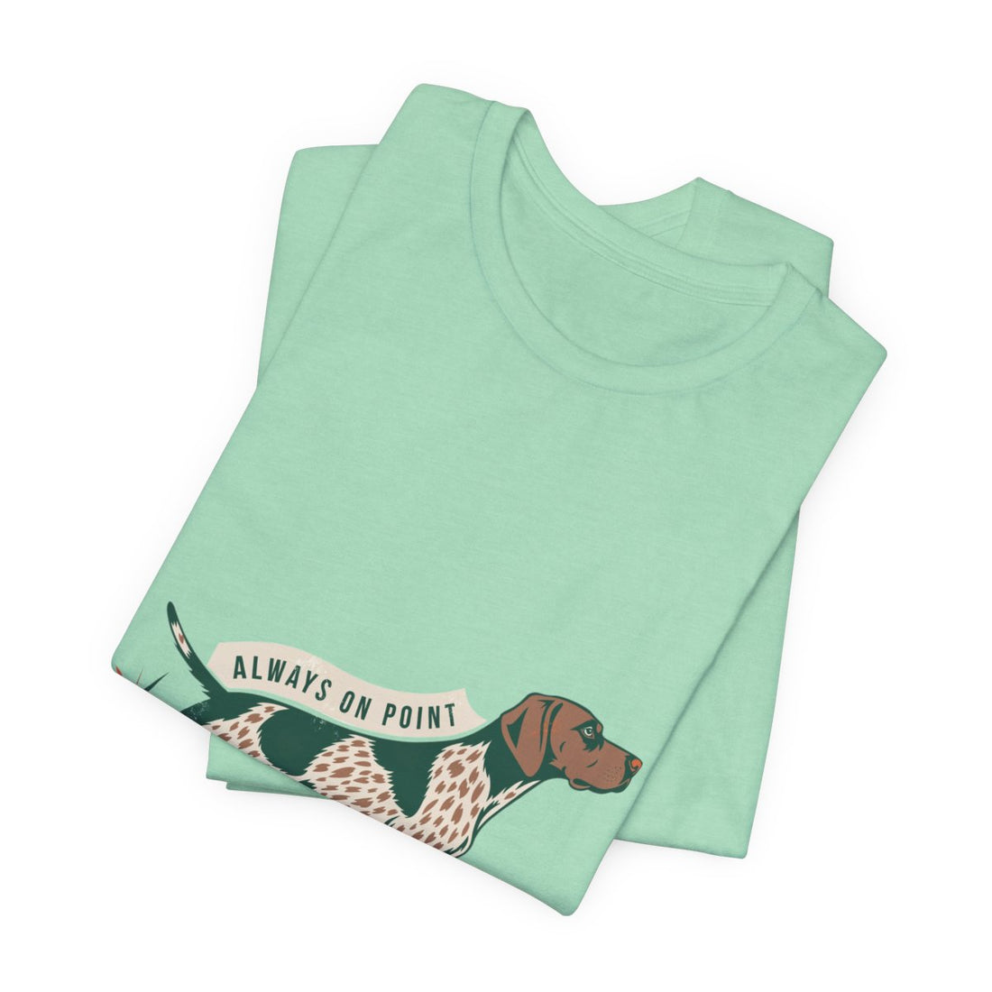 Heather Mint — Folded | German Shorthaired Pointer 'Always On Point' Tee