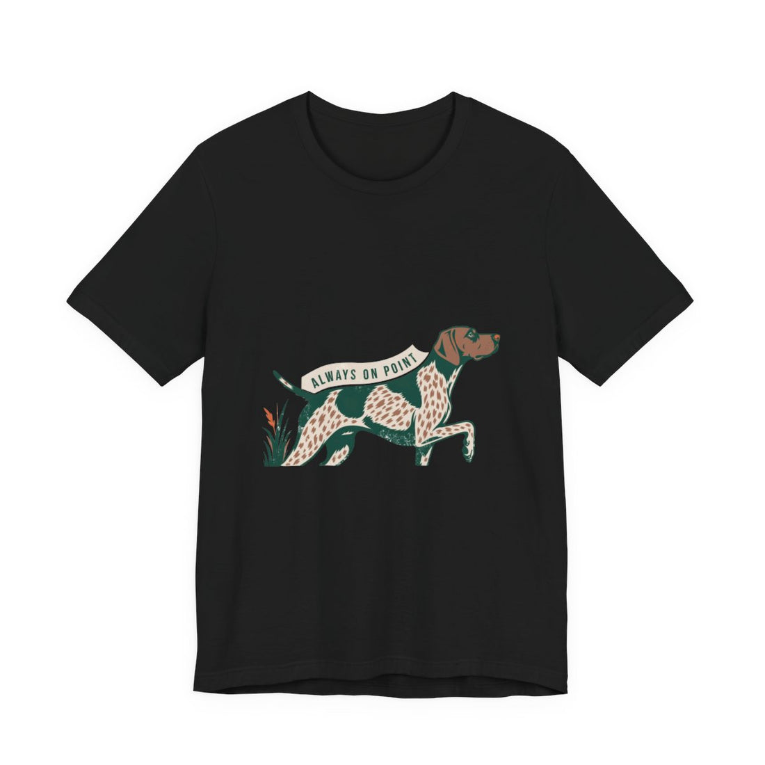 Black — Front | German Shorthaired Pointer 'Always On Point' Tee