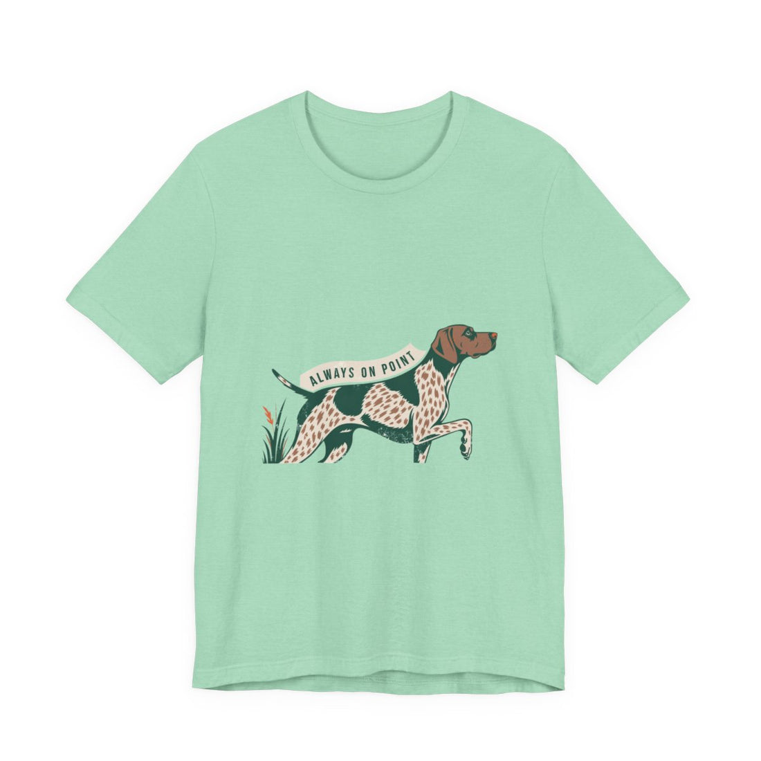 Heather Mint — Front | German Shorthaired Pointer 'Always On Point' Tee