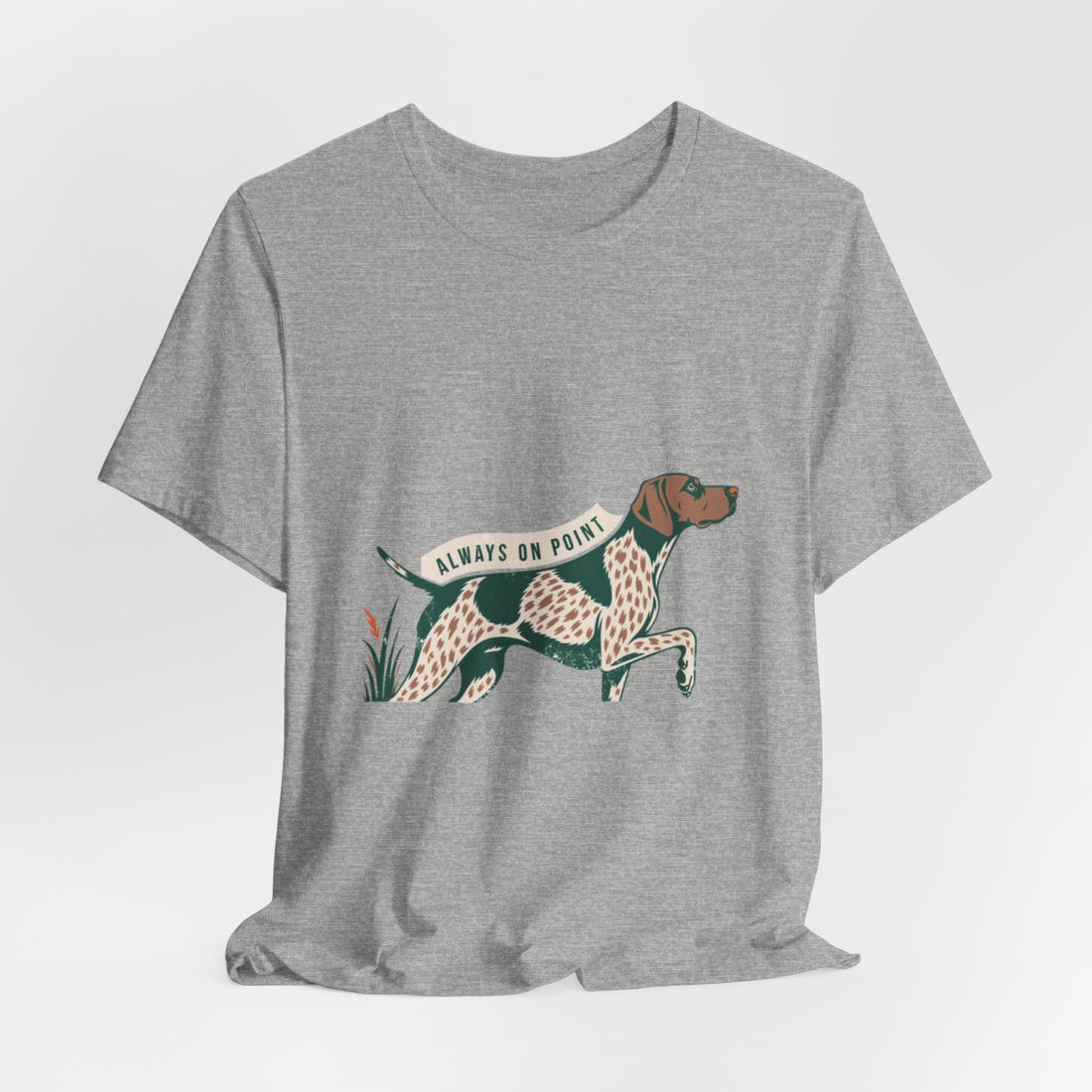Athletic Heather — Hanging | German Shorthaired Pointer 'Always On Point' Tee