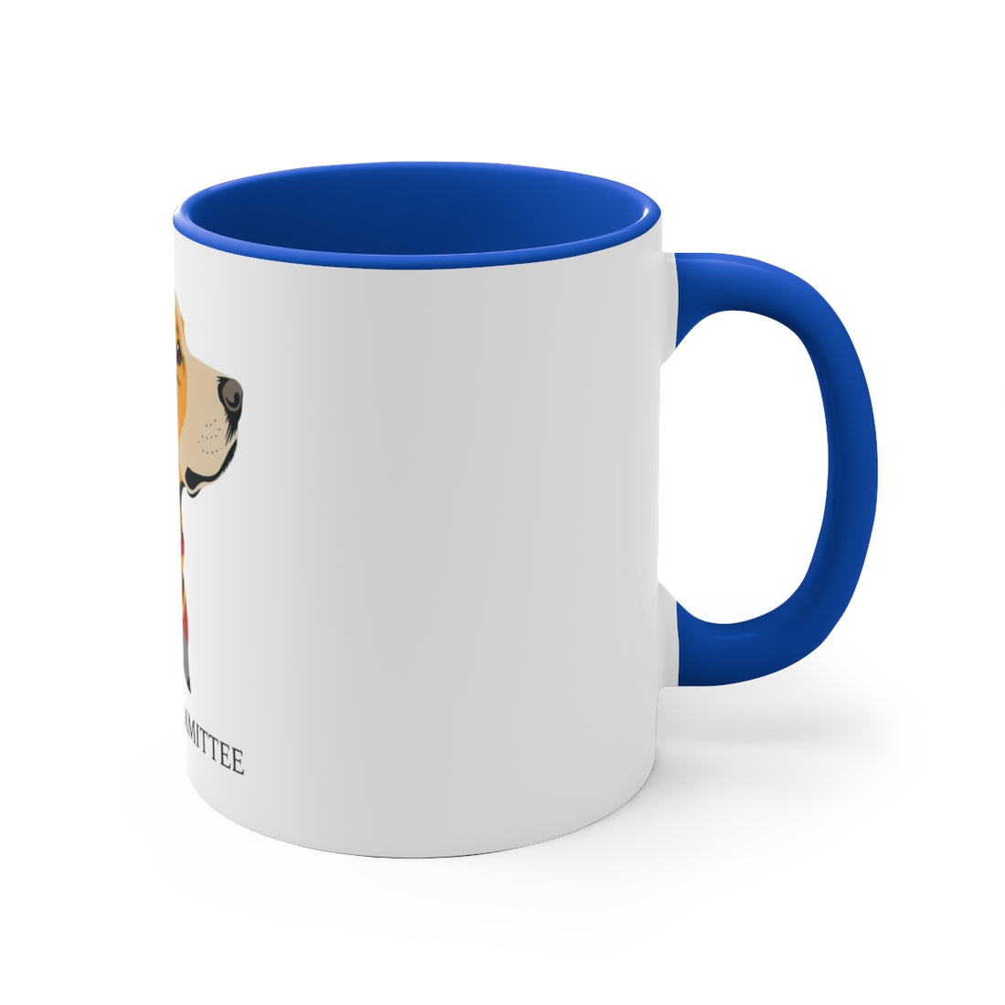 Blue — Right side | Golden Retriever Welcome Committee Accent Mug