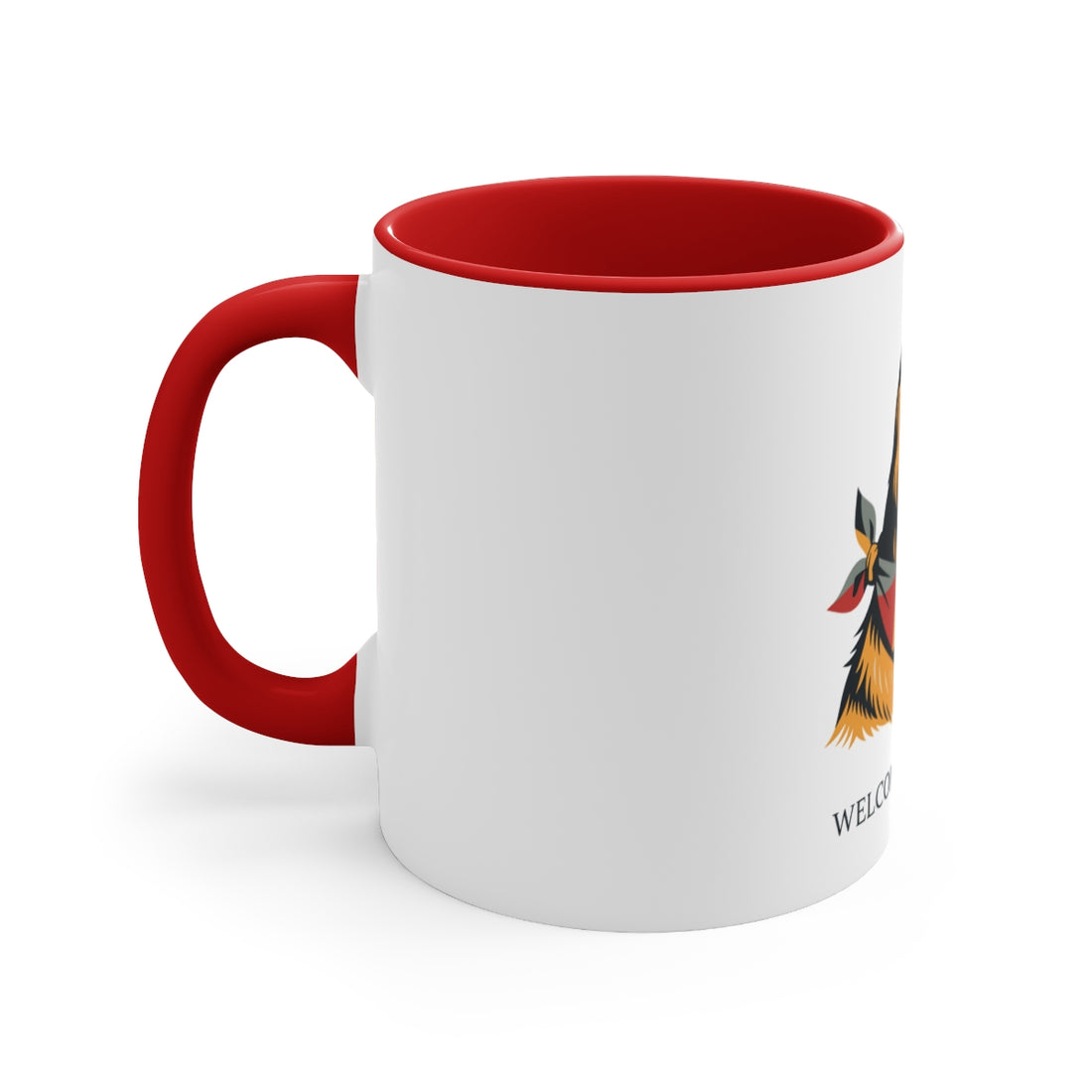 Red — Left side | Golden Retriever Welcome Committee Accent Mug