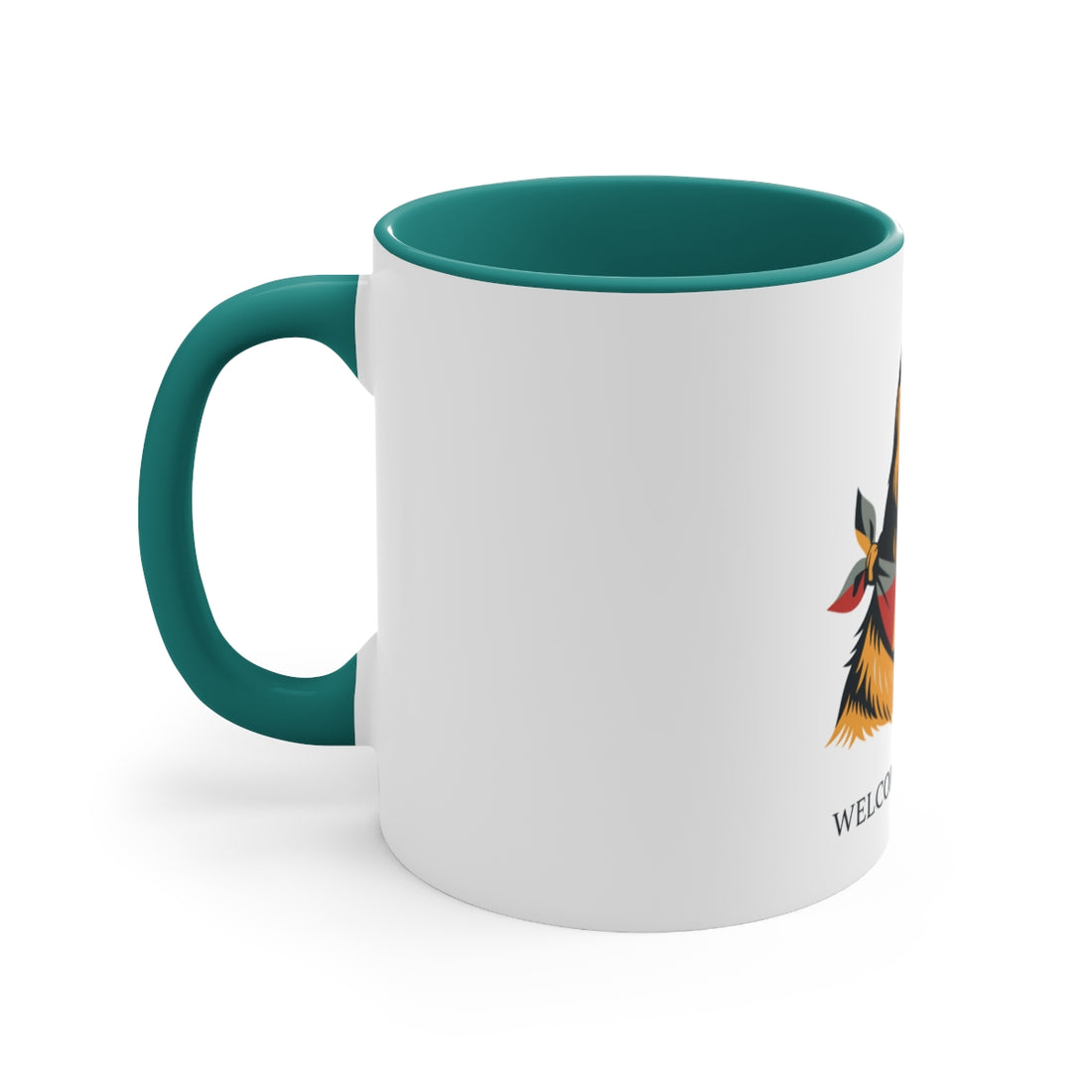 Green — Left side | Golden Retriever Welcome Committee Accent Mug