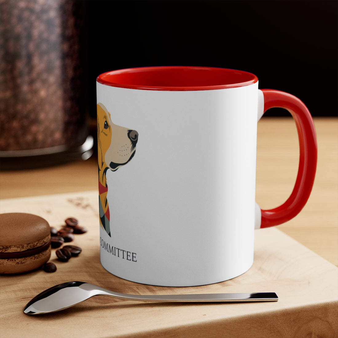 Red — Lifestyle | Golden Retriever Welcome Committee Accent Mug