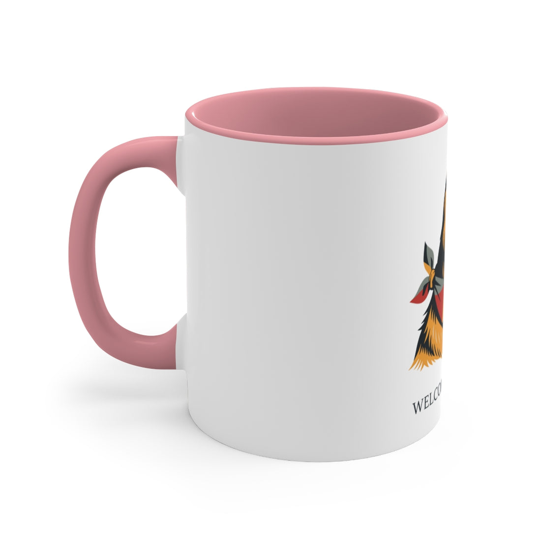 Pink — Left side | Golden Retriever Welcome Committee Accent Mug