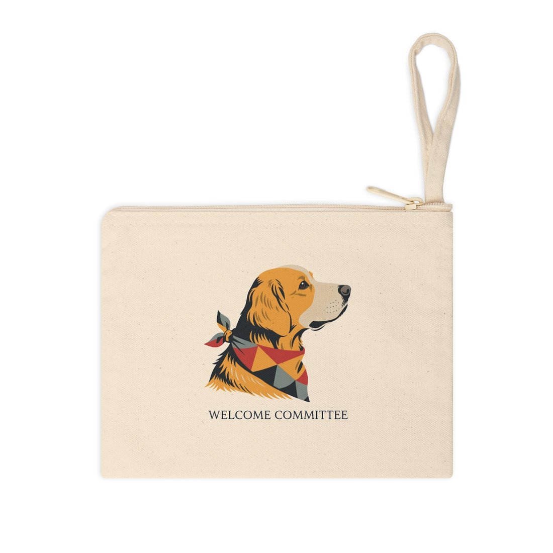 Front | Golden Retriever Welcome Committee Accessory Pouch