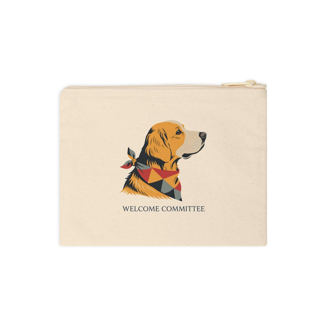Front | Golden Retriever Welcome Committee Accessory Pouch