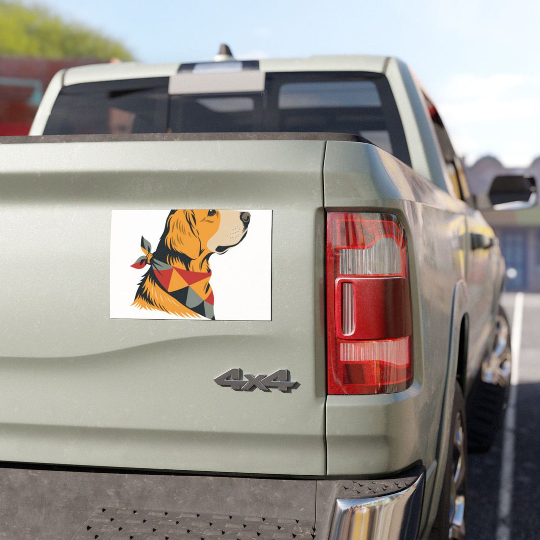 7.5'' × 4.5'' — Lifestyle | Golden Retriever Welcome Committee Car Magnet