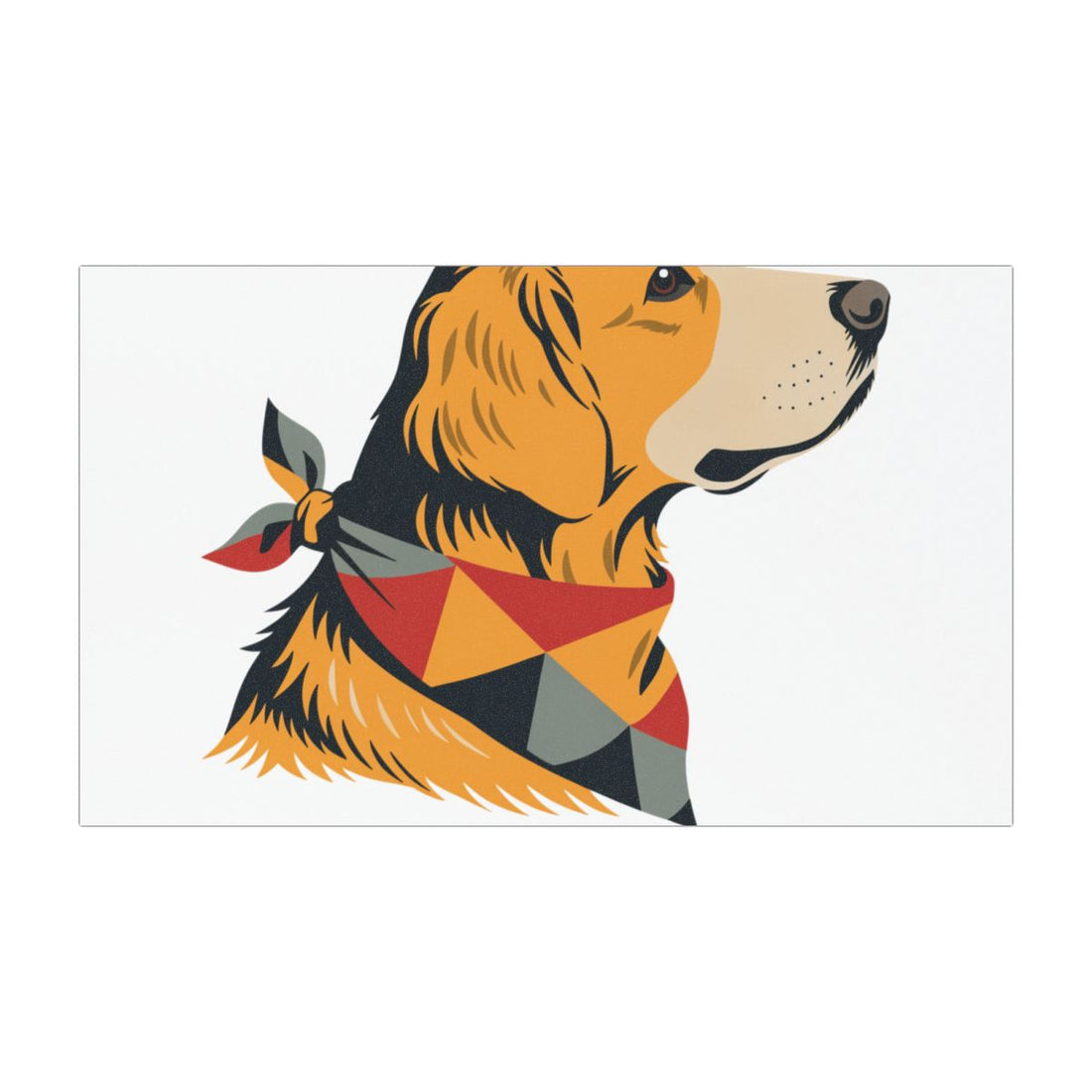7.5'' × 4.5'' — Front | Golden Retriever Welcome Committee Car Magnet