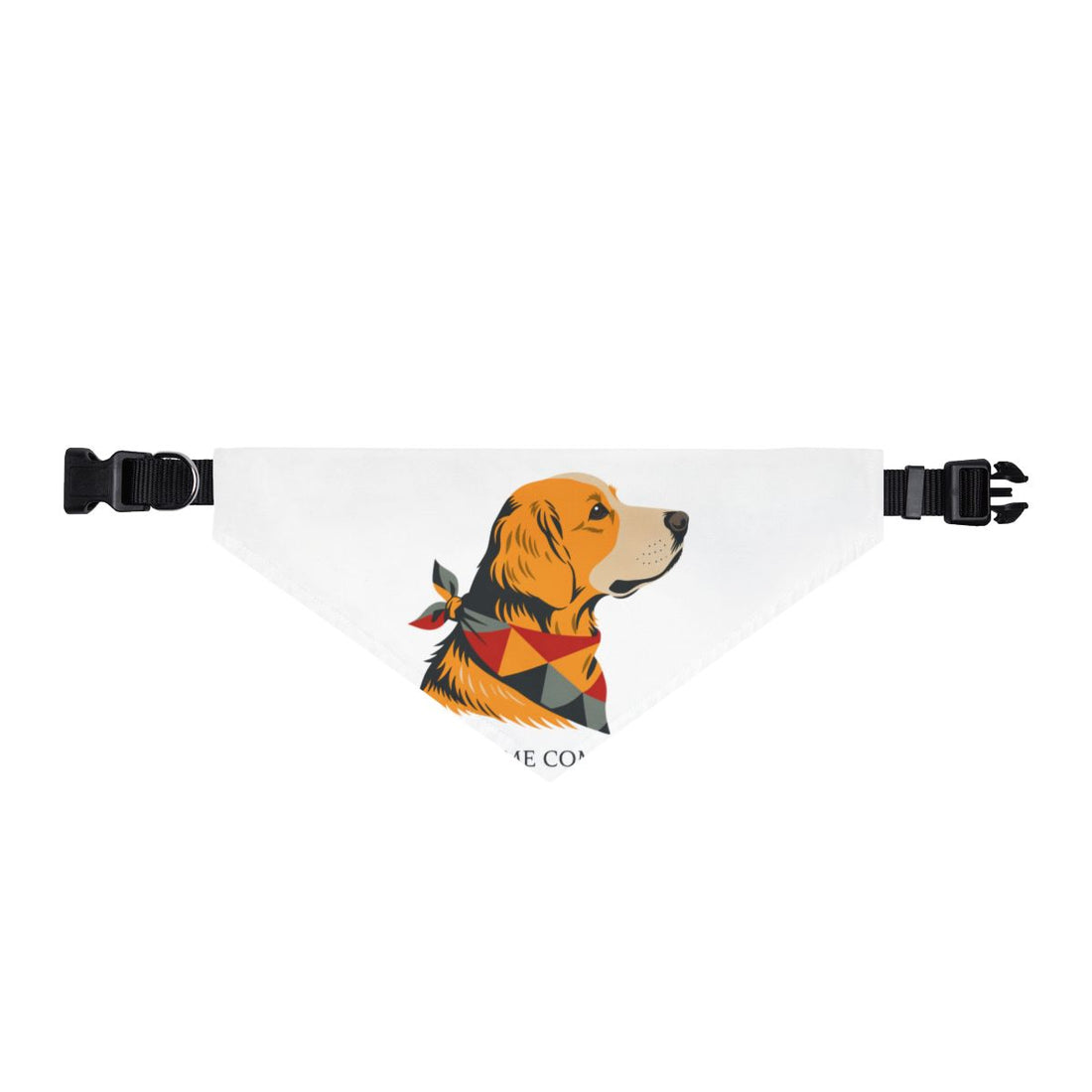 XL — Front | Golden Retriever Welcome Committee Clip-On Bandana
