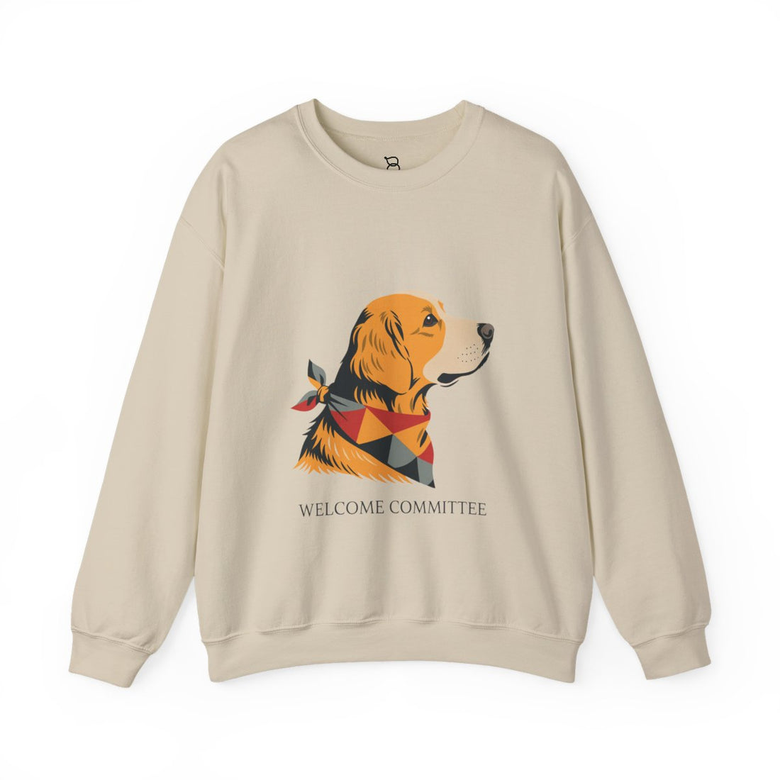 Sand — Front | Golden Retriever Welcome Committee Crewneck