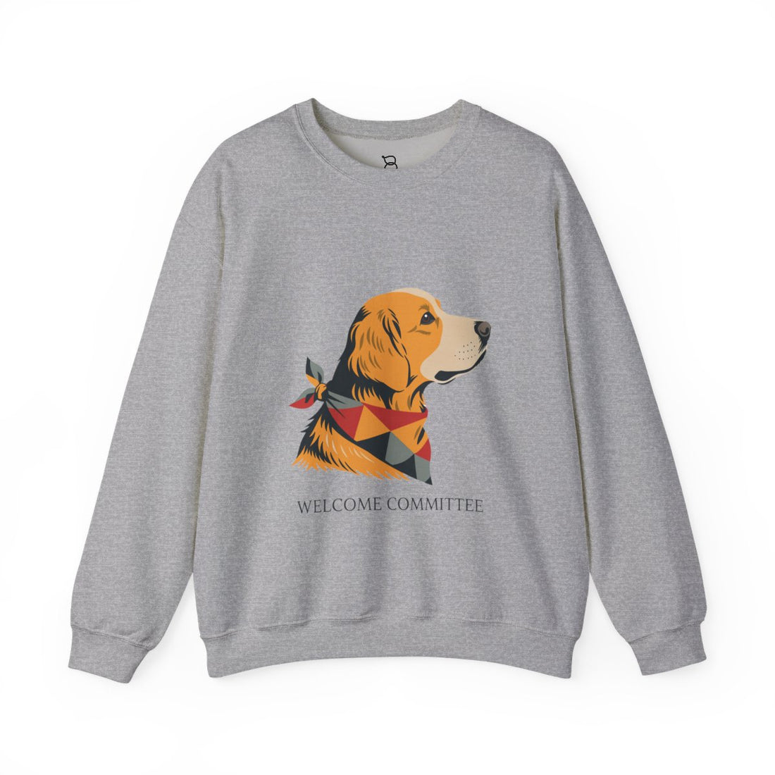 Sport Grey — Front | Golden Retriever Welcome Committee Crewneck