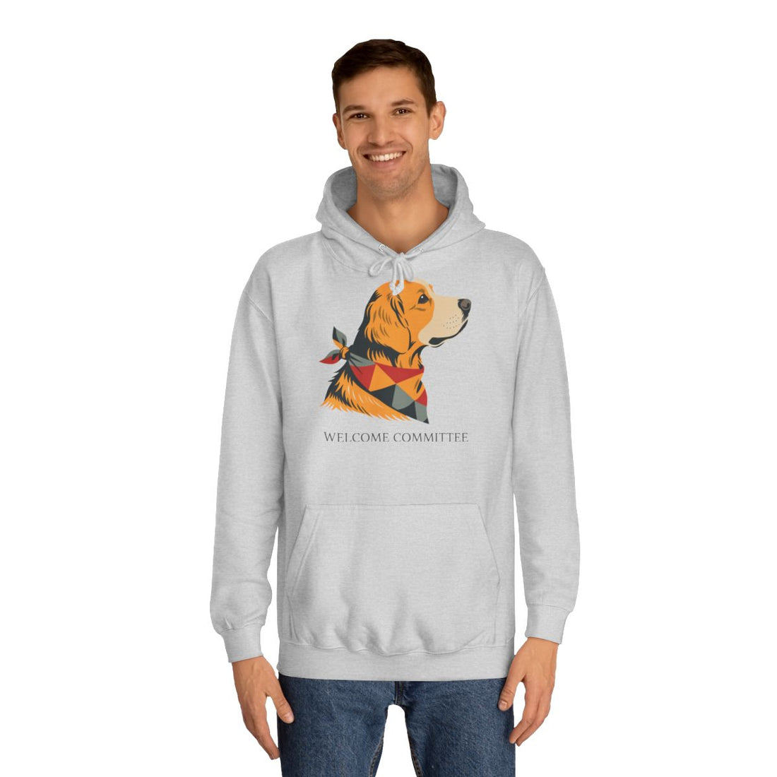 Heather Grey — Lifestyle | Golden Retriever Welcome Committee Hoodie