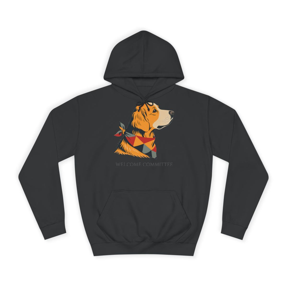 Jet Black — Front | Golden Retriever Welcome Committee Hoodie