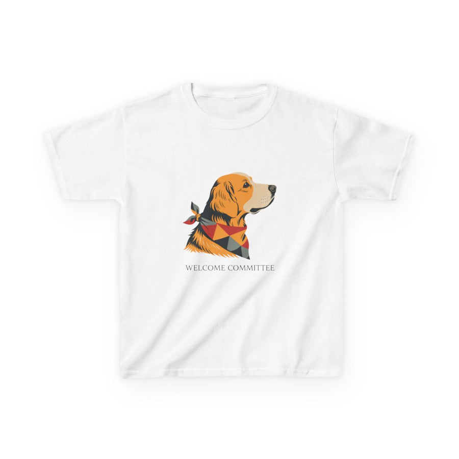Golden Retriever Welcome Committee Kids Tee
