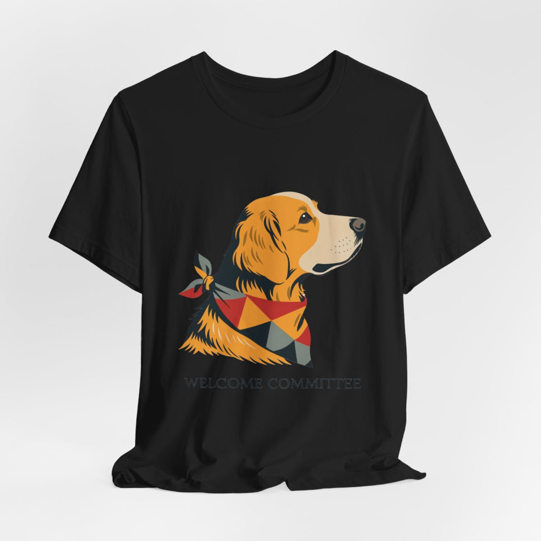 Black — Hanging | Golden Retriever Welcome Committee Men's Tee