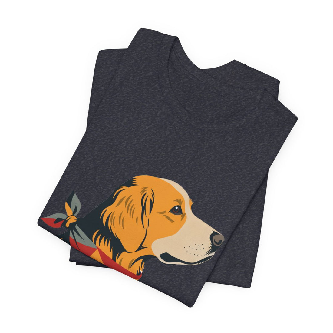 Heather Navy — Folded | Golden Retriever Welcome Committee Men's Tee