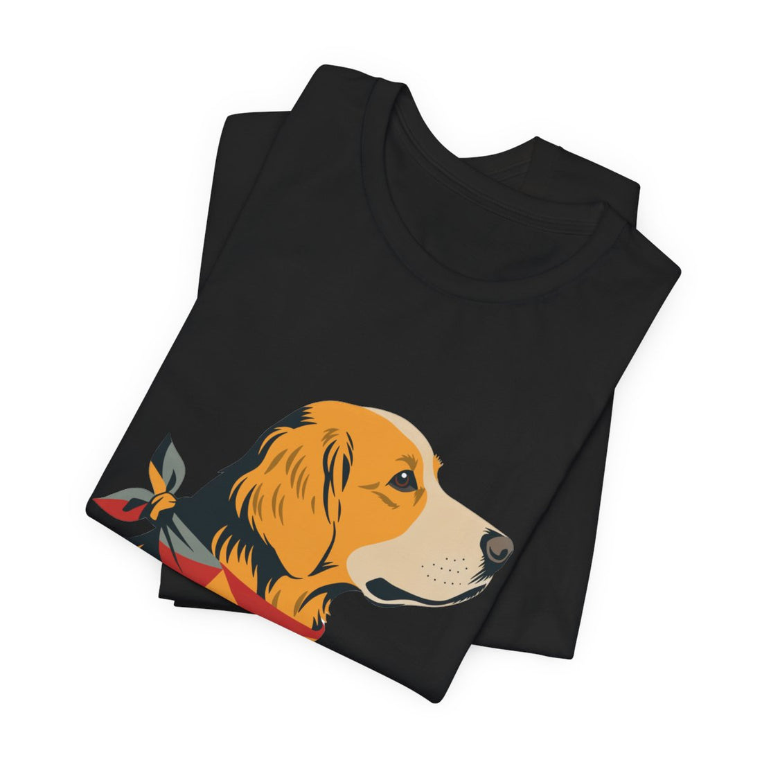 Black — Folded | Golden Retriever Welcome Committee Men's Tee