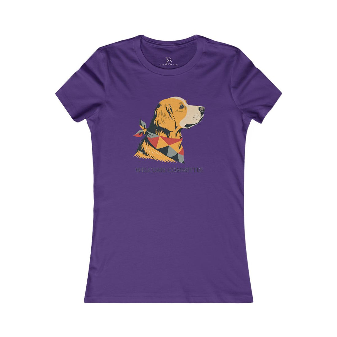 Team Purple — Front | Golden Retriever "Welcome Committee" Women's Tee