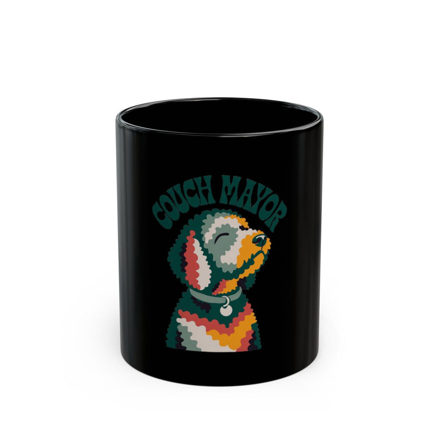 Goldendoodle Couch Mayor Black Mug