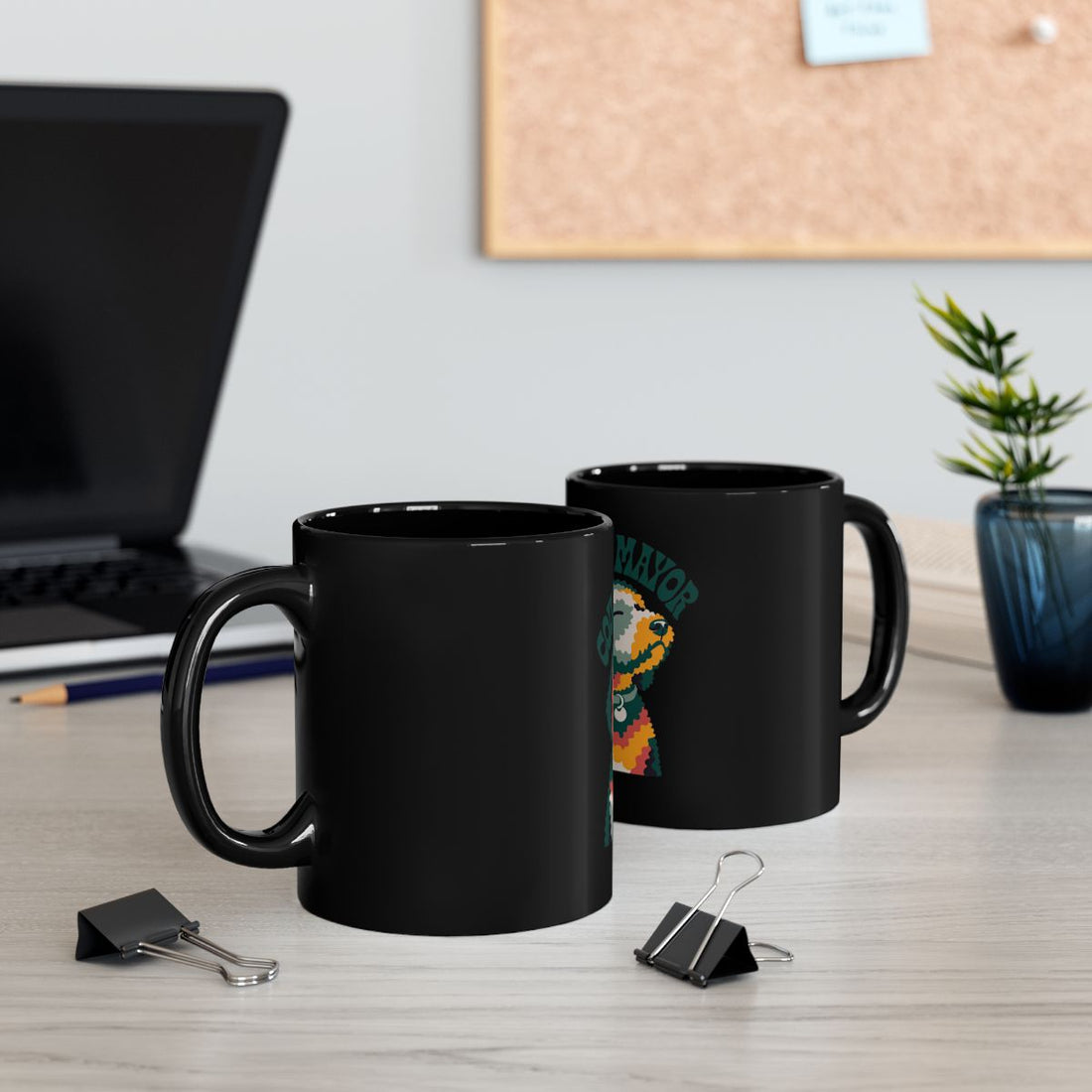 11oz — Lifestyle | Goldendoodle Couch Mayor Black Mug