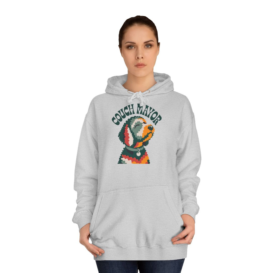 Heather Grey — Lifestyle | Goldendoodle "Couch Mayor" Hoodie