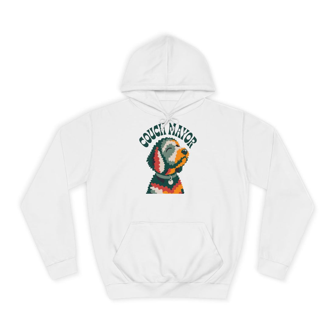 Arctic White — Front | Goldendoodle "Couch Mayor" Hoodie
