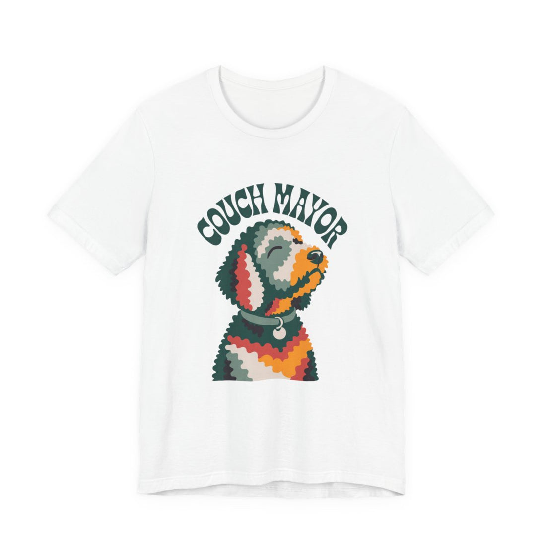 White — Front | Goldendoodle "Couch Mayor" Men's Tee