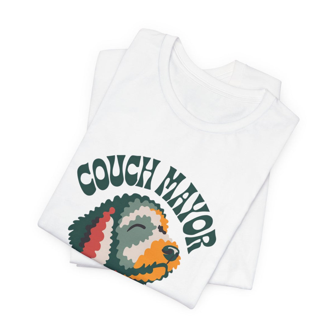 White — Folded | Goldendoodle "Couch Mayor" Men's Tee