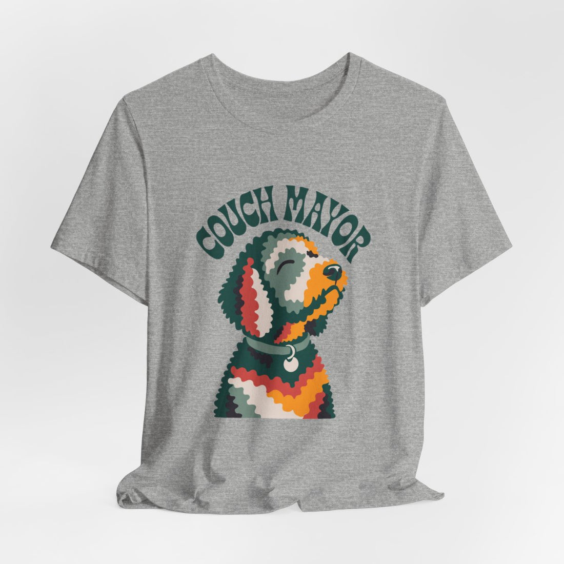 Athletic Heather — Hanging | Goldendoodle "Couch Mayor" Men's Tee