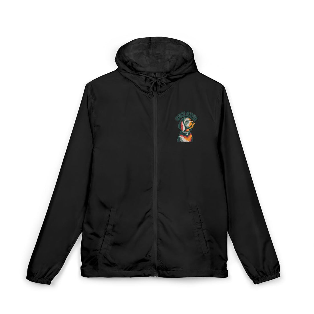 Black — Front | Goldendoodle Couch Mayor Windbreaker
