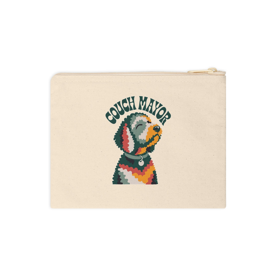 Front | Goldendoodle Loaf Couch Mayor Accessory Pouch