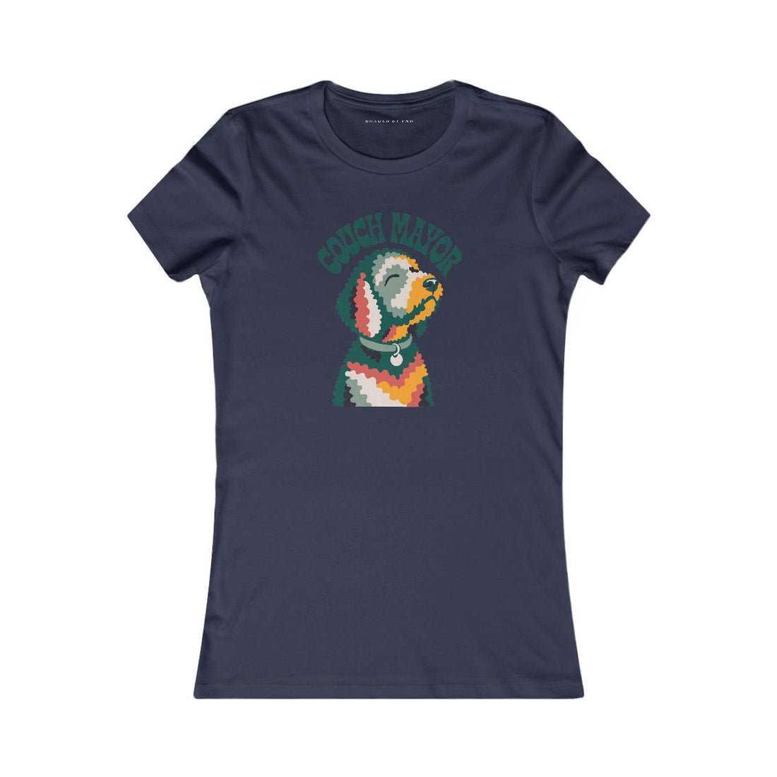 Navy — Front | Goldendoodle Loaf Couch Mayor Women's Tee