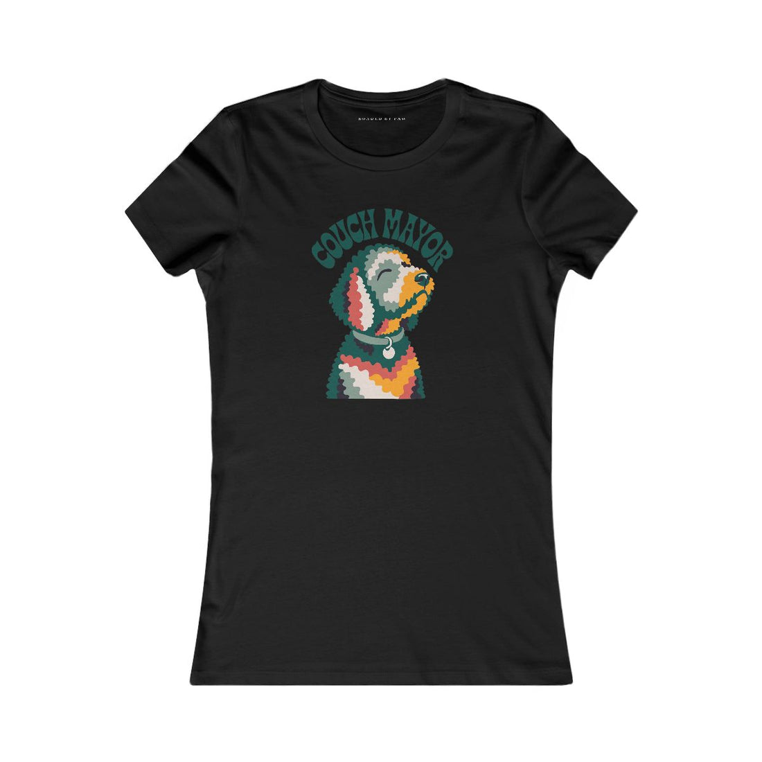 Black — Front | Goldendoodle Loaf Couch Mayor Women's Tee