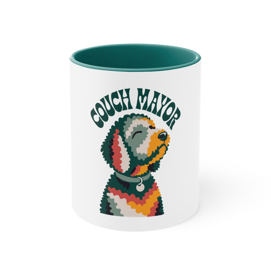 Green — Front | Goldendoodle Loaf Mode Accent Mug