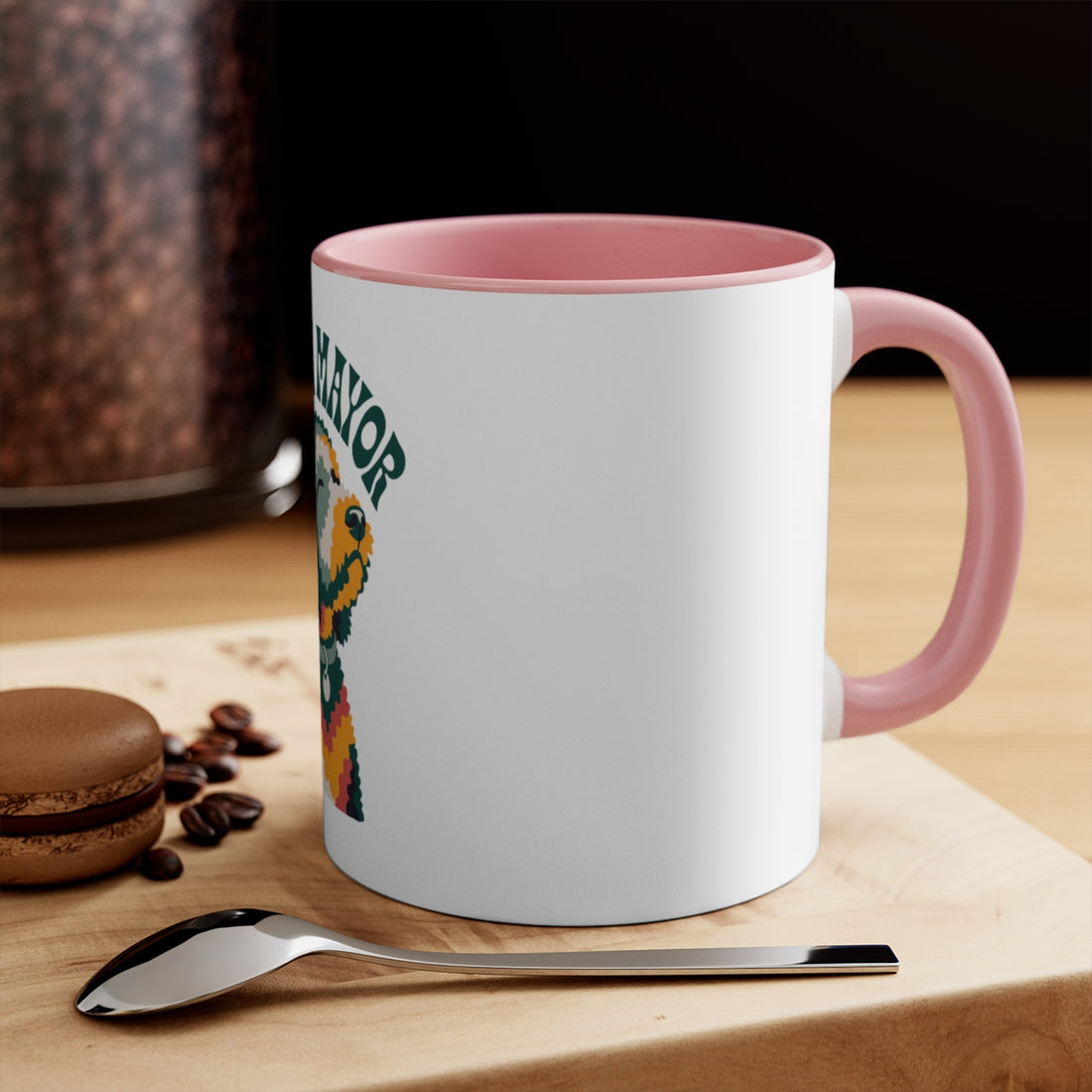 Pink — Lifestyle | Goldendoodle Loaf Mode Accent Mug