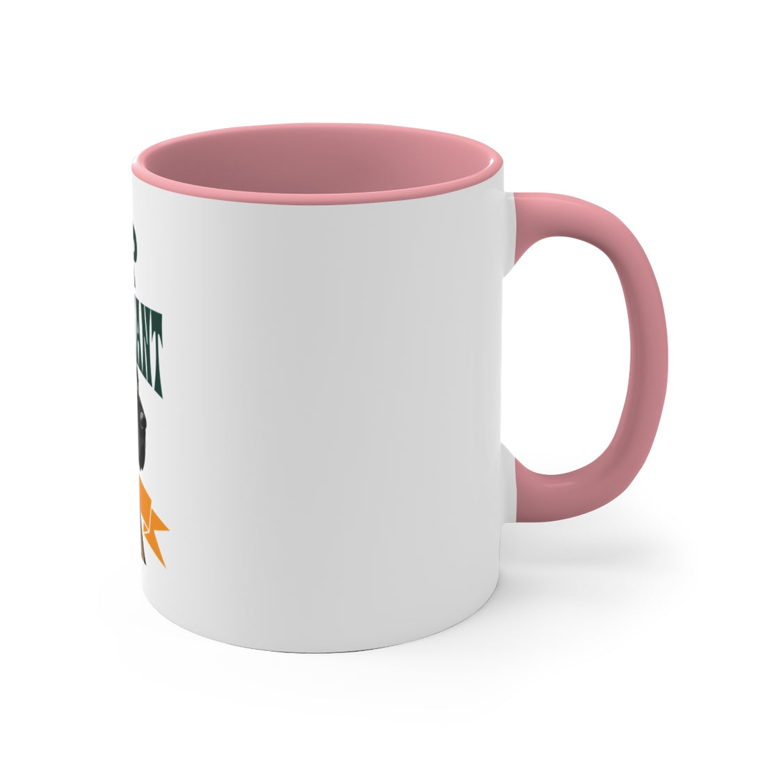 Pink — Right side | Great Dane Lap Lieutenant Accent Mug