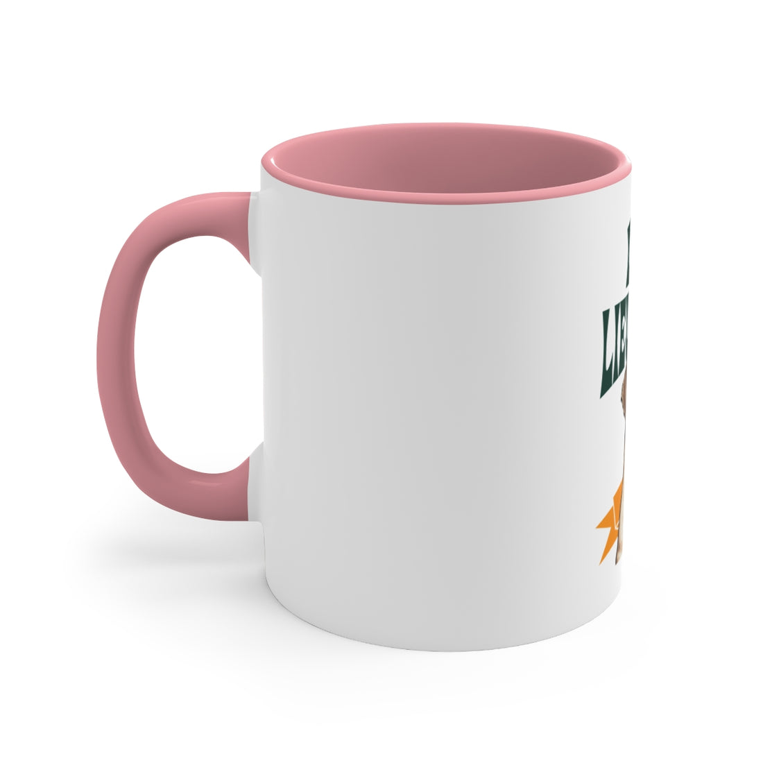 Pink — Left side | Great Dane Lap Lieutenant Accent Mug