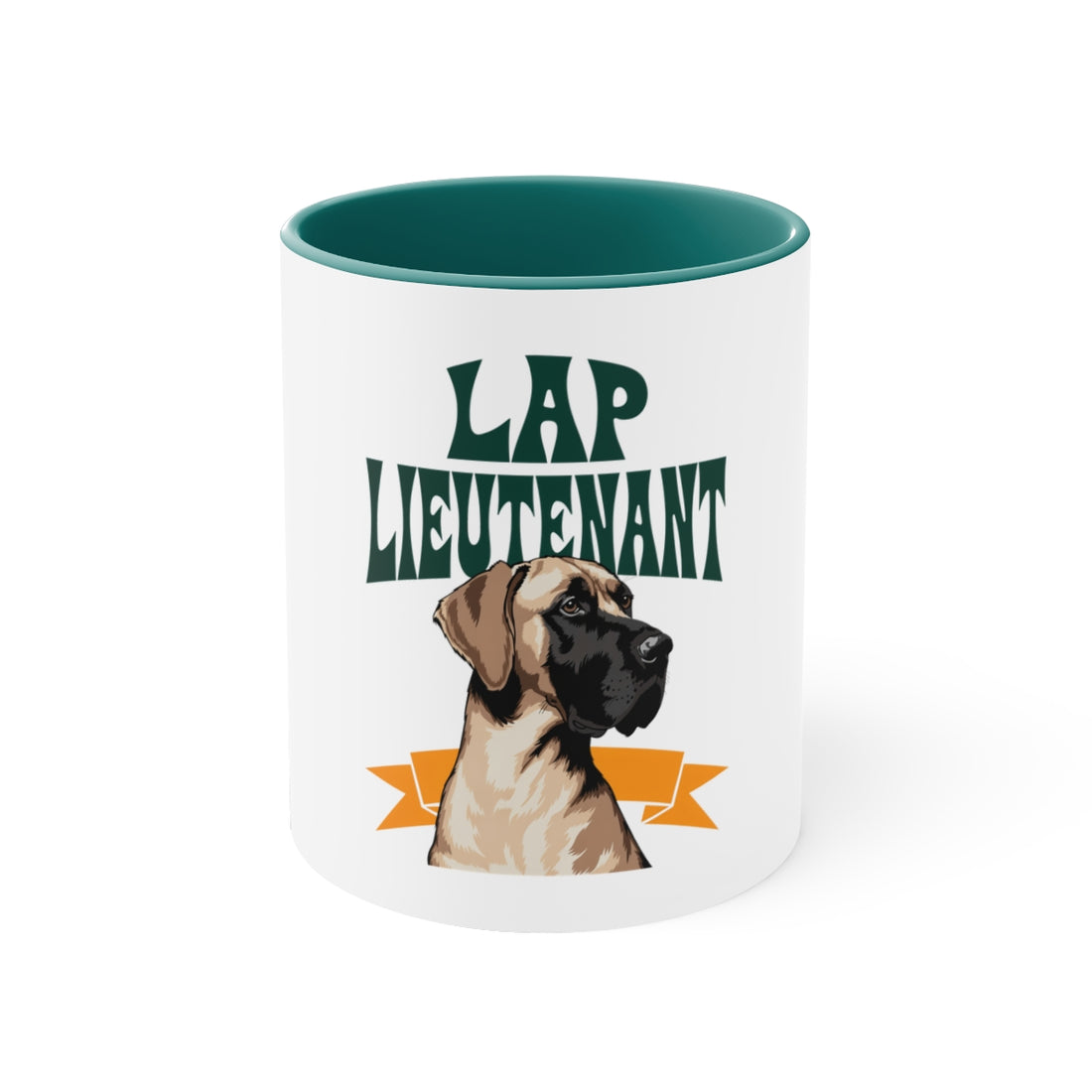 Green — Front | Great Dane Lap Lieutenant Accent Mug