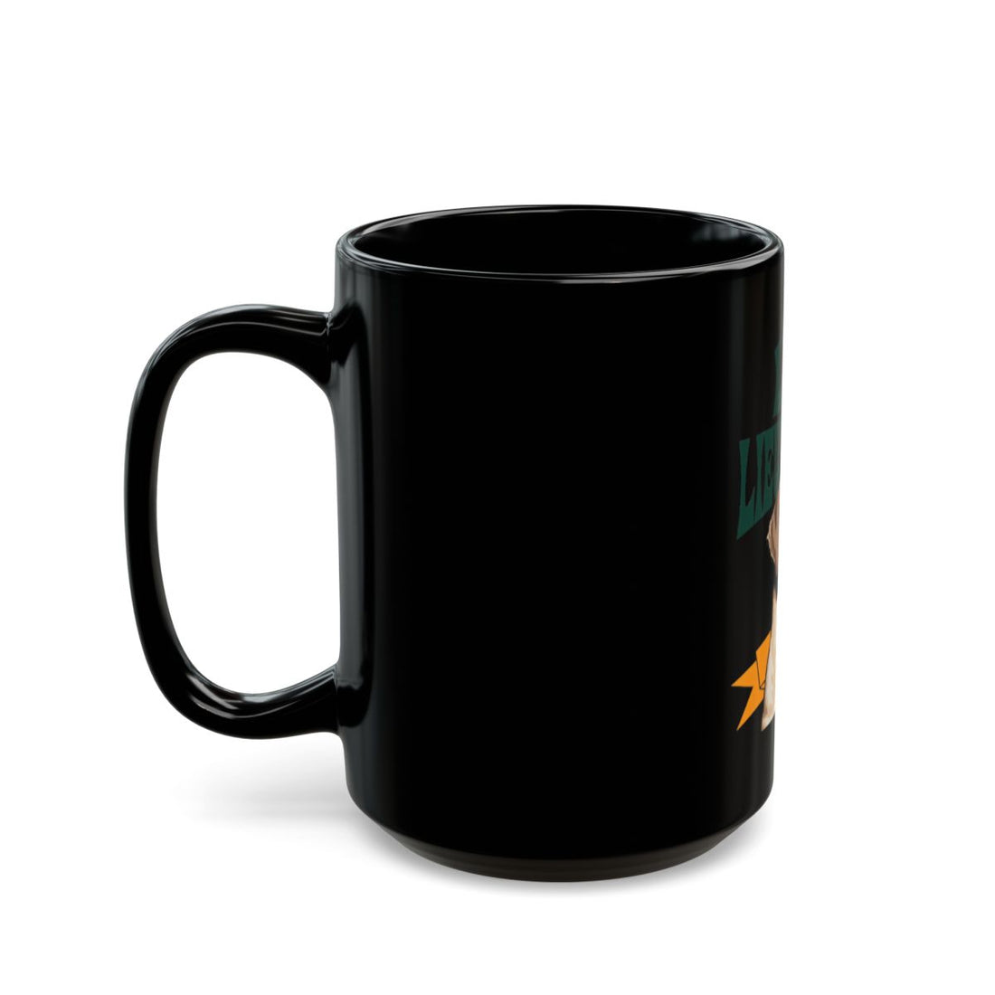 15oz — Left side | Great Dane Lap Lieutenant Black Mug