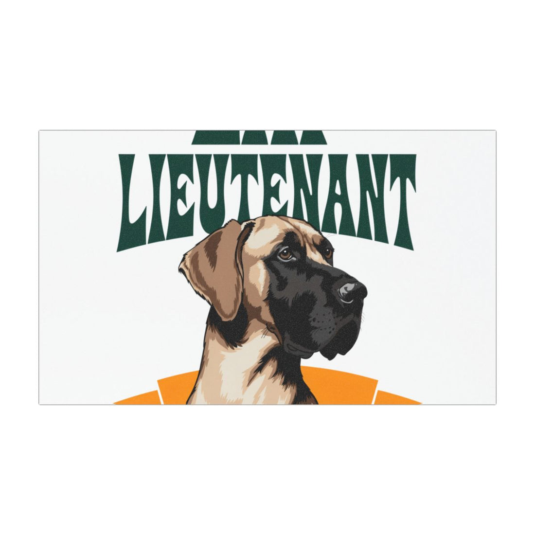 7.5'' × 4.5'' — Front | Great Dane Lap Lieutenant Car Magnet