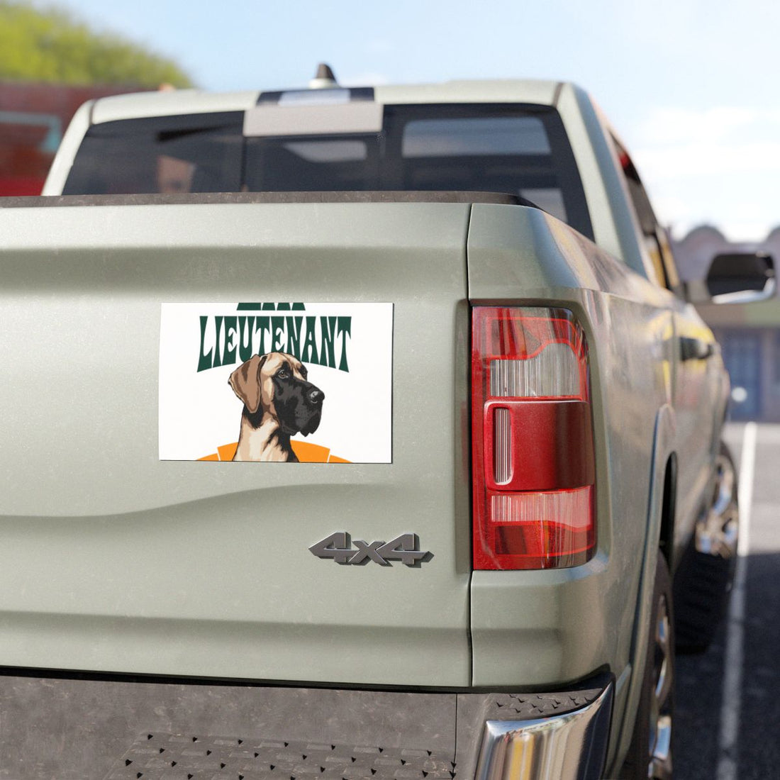 7.5'' × 4.5'' — Lifestyle | Great Dane Lap Lieutenant Car Magnet