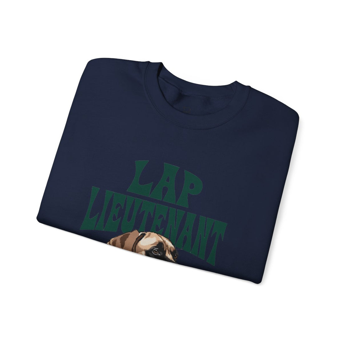 Navy — Folded | Great Dane "Lap Lieutenant" Crewneck
