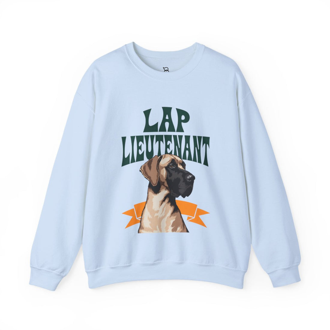 Light Blue — Front | Great Dane "Lap Lieutenant" Crewneck