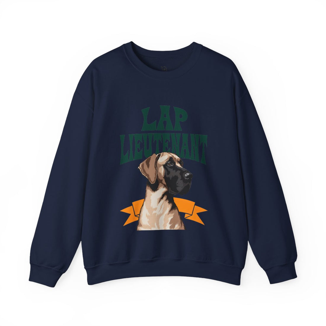 Navy — Front | Great Dane "Lap Lieutenant" Crewneck