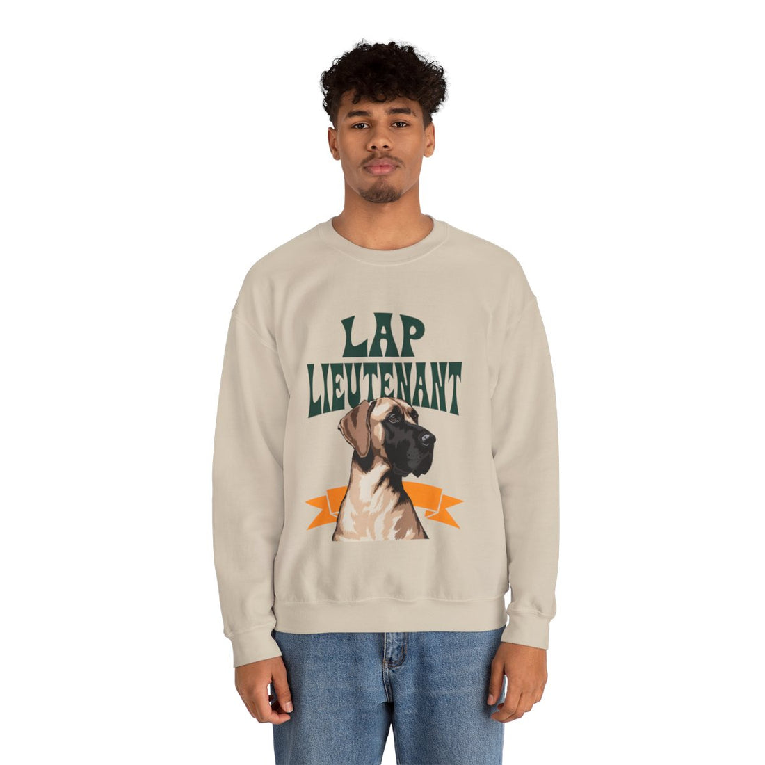 Sand — Lifestyle | Great Dane "Lap Lieutenant" Crewneck