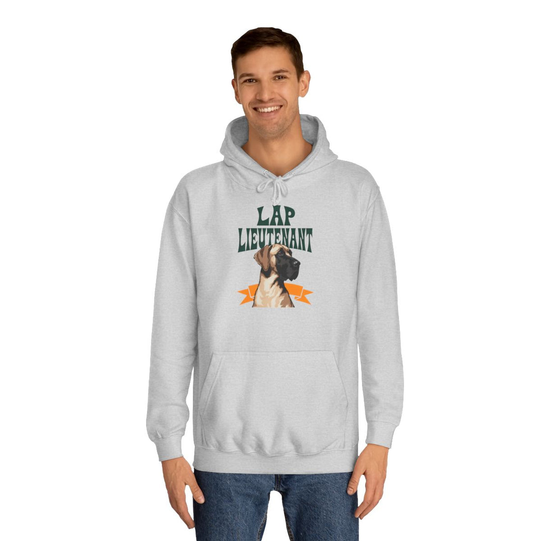 Heather Grey — Lifestyle | Great Dane Lap Lieutenant Hoodie