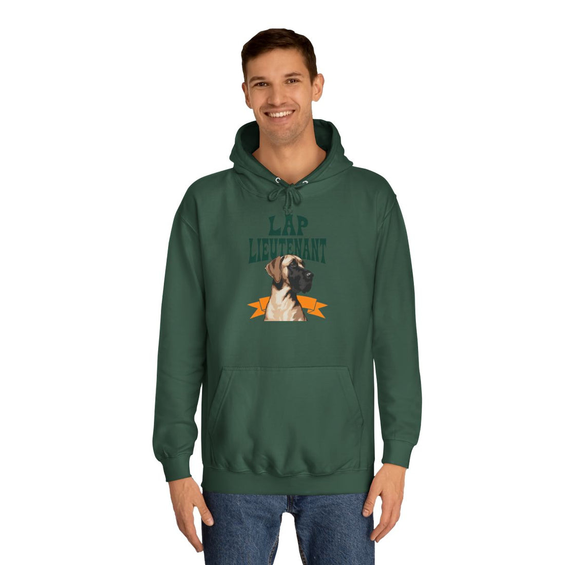 Bottle Green — Lifestyle | Great Dane Lap Lieutenant Hoodie