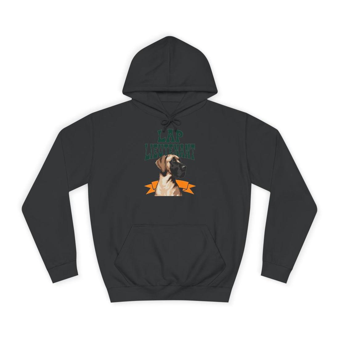 Jet Black — Front | Great Dane Lap Lieutenant Hoodie