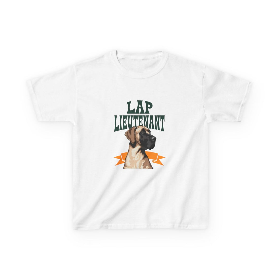 White — Front | Great Dane "Lap Lieutenant" Kids Tee